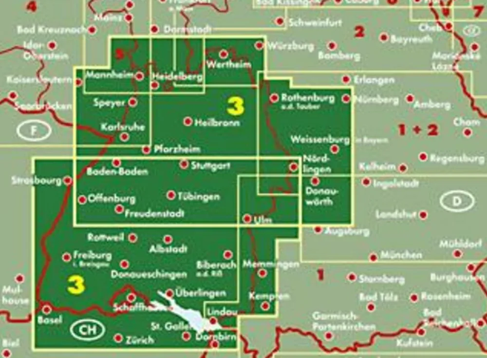 Freytag en Berndt Duitsland|Wegenkaart Baden-Württemberg
