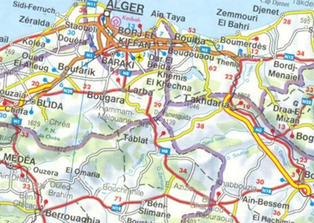 Freytag en Berndt Afrika|Wegenkaart Algerije