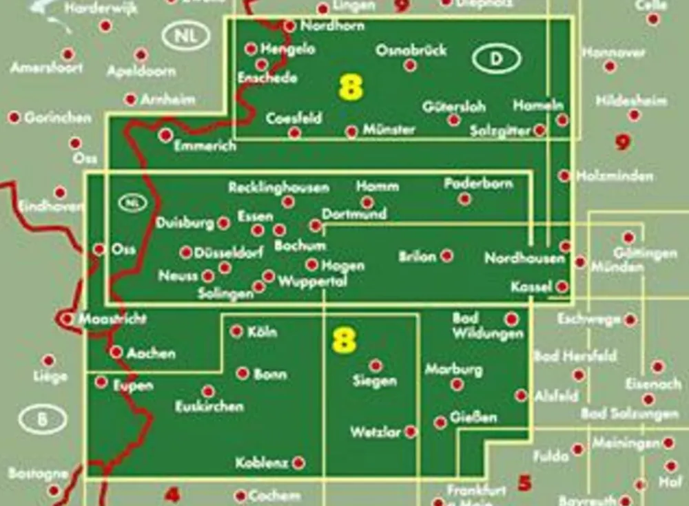 Freytag en Berndt Duitsland|Wegenkaart Nordrhein-Westfalen