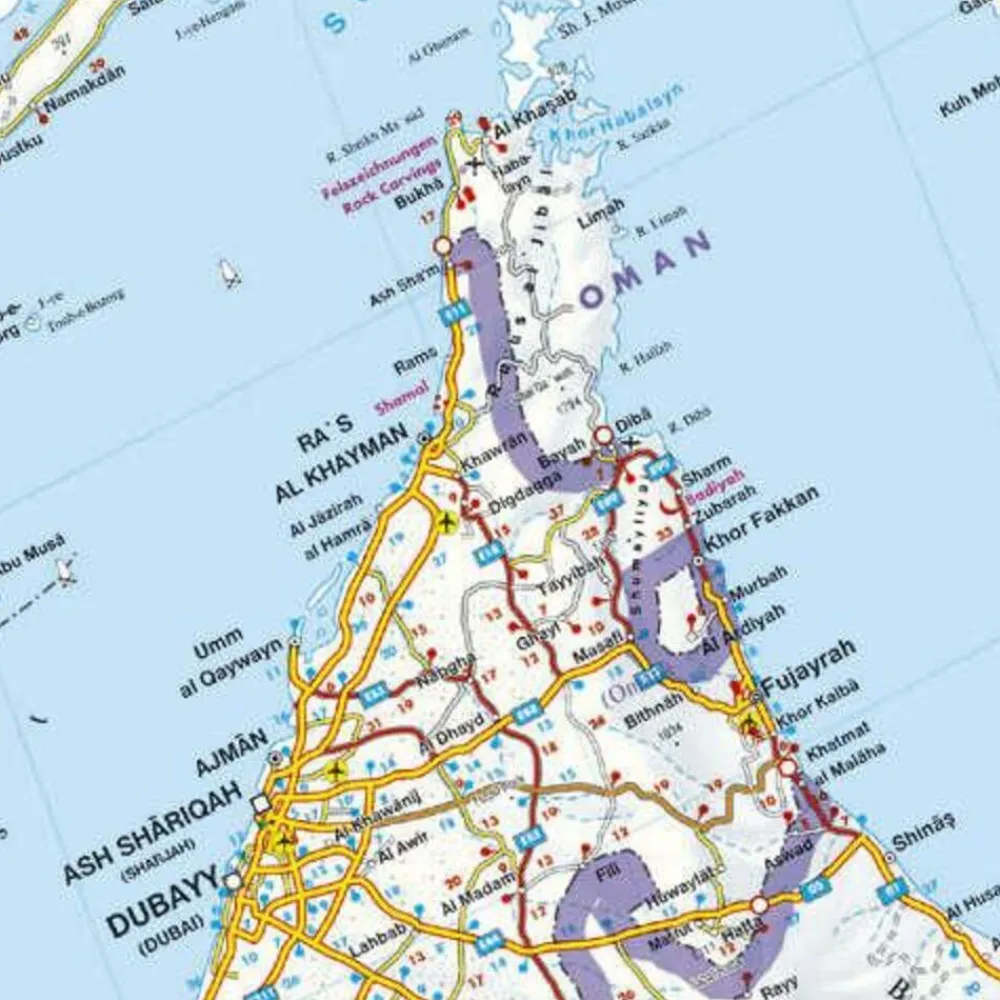 Freytag en Berndt Midden-Oosten|Wegenkaart Verenigde Arabische Emiraten