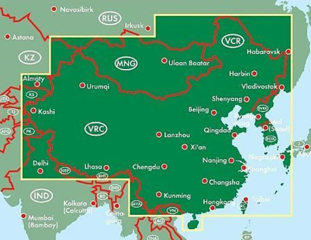 Freytag en Berndt China & Mongolië|Wegenkaart China en Mongolië