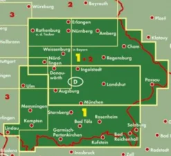 Freytag en Berndt Duitsland|Wegenkaart Beieren Zuid