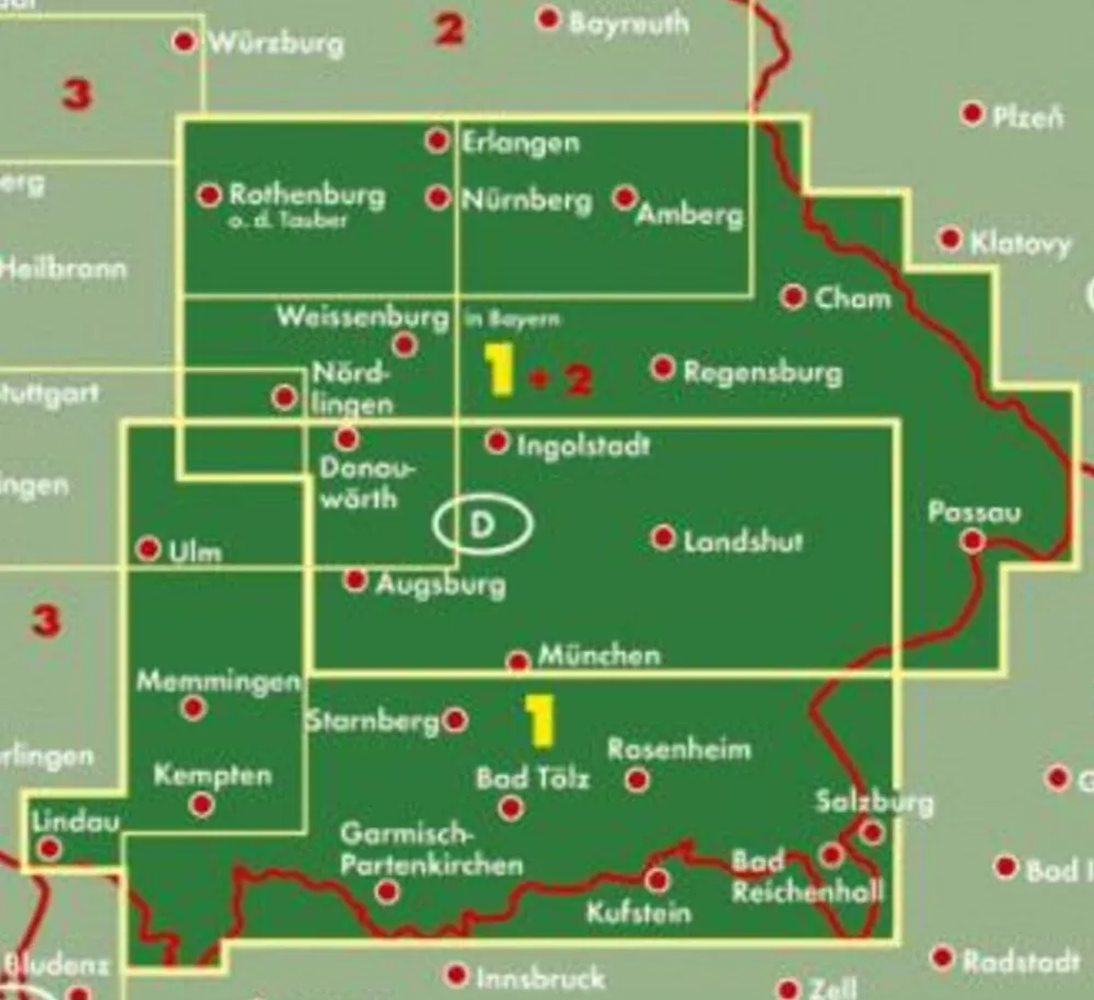 Freytag en Berndt Duitsland|Wegenkaart Beieren Zuid
