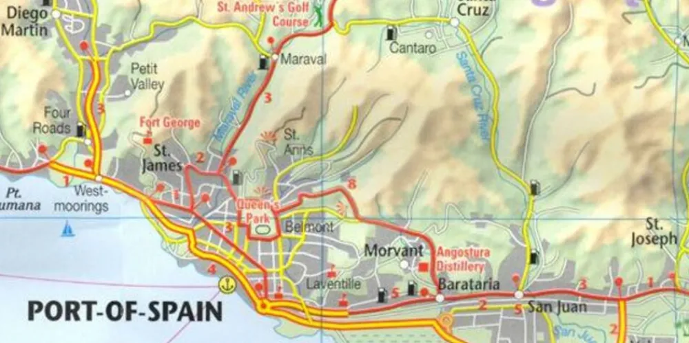 Freytag en Berndt Caribisch Gebied|Wegenkaart Trinidad en Tobago