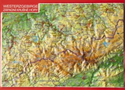 Georelief Maps Wandkaarten & Reliëfkaarten|Duitsland|Reliëf ansichtkaart Westerzgebirge
