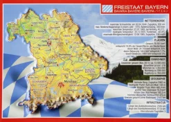 Georelief Maps Wandkaarten & Reliëfkaarten|Duitsland|Reliëf ansichtkaart Bayern