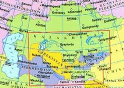 Gizi Map Centraal-Azië|Wegenkaart Centraal Azie Road