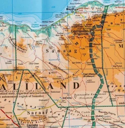 Gizi Map Afrika|Wegenkaart Somalië
