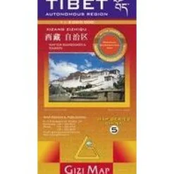 Gizi Map Zuid-Azië|Wegenkaart Tibet