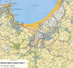 Harvey Maps Groot-Brittanië & Ierland|South West Coast Path 3 Plymouth