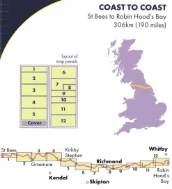 Harvey Maps Groot-Brittanië & Ierland|Wandelkaart Coast to Coast XT40