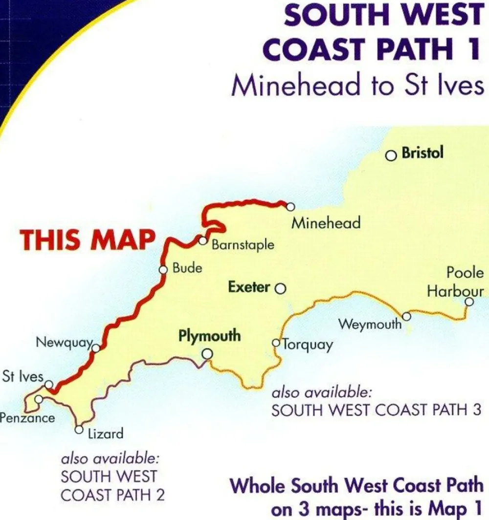 Harvey Maps Groot-Brittanië & Ierland|Wandelkaart XT40 South West Coast Path deel 1