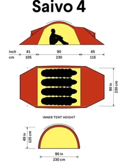 Hilleberg Tenten|Saivo 4 Red