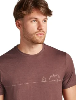 Heren Icebreaker Shirts Heren|M Merino 150 Tech Lite ss Tee Single Line Camp