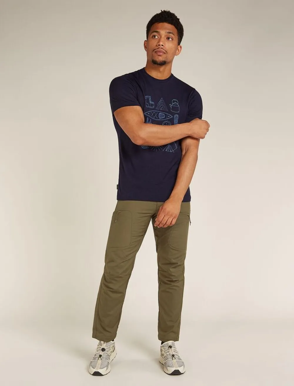 Heren Icebreaker Shirts Heren|M Merino 150 Tech Lite SS T Camp Ess