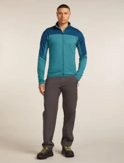 Heren Icebreaker Vesten|M Merino Blend 300 RealFleece Descender LS Zip