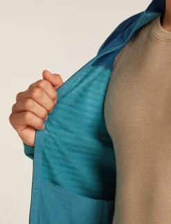 Heren Icebreaker Vesten|M Merino Blend 300 RealFleece Descender LS Zip