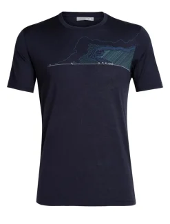 Heren Icebreaker Shirts Heren|Mens tech lite ss crewe glacial lines