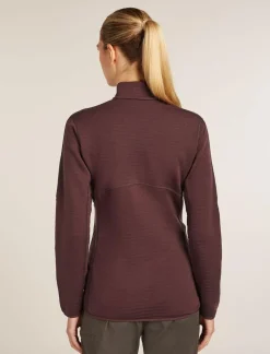DAMES Icebreaker Vesten|W Merino 400 RealFleece Descender LS Zip
