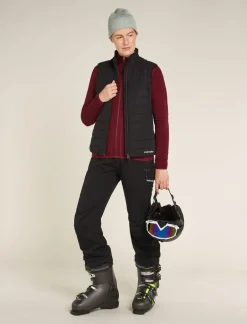 DAMES Icebreaker Vesten|W Merino 560 Realfleece Element II LS Z