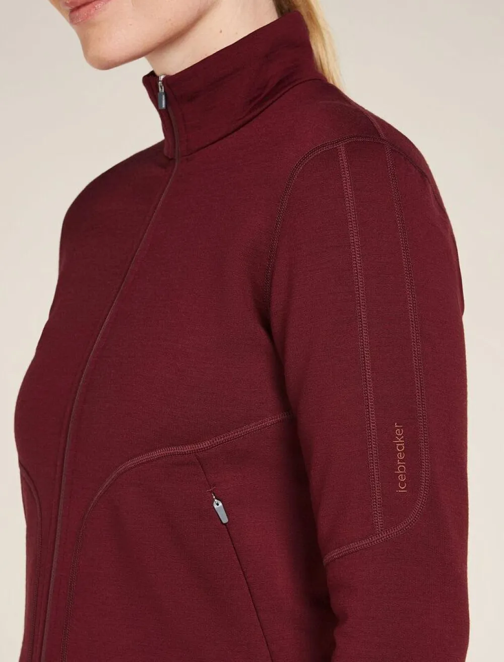 DAMES Icebreaker Vesten|W Merino 560 Realfleece Element II LS Z