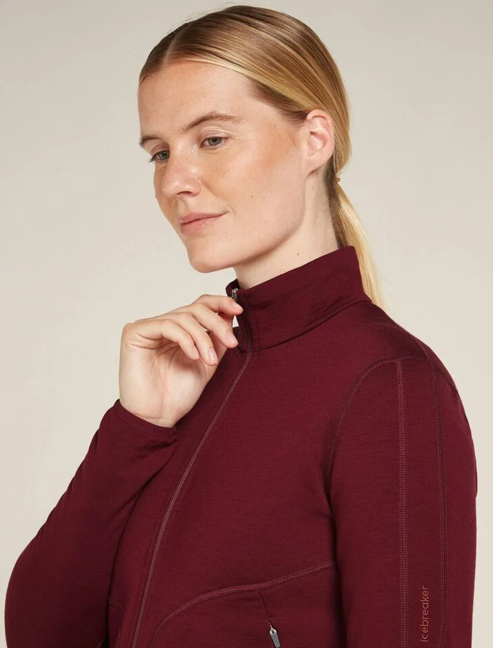 DAMES Icebreaker Vesten|W Merino 560 Realfleece Element II LS Z