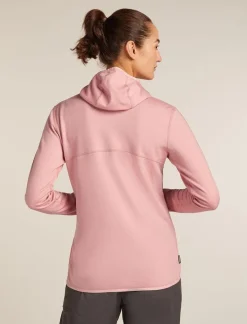 DAMES Icebreaker Vesten|W Merino 560 RealFleece Elemental LS Zip Hood