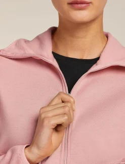 DAMES Icebreaker Vesten|W Merino 560 RealFleece Elemental LS Zip Hood