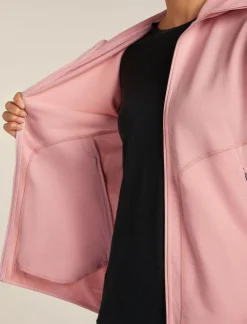 DAMES Icebreaker Vesten|W Merino 560 RealFleece Elemental LS Zip Hood