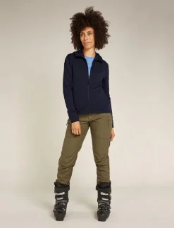 DAMES Icebreaker Vesten|W Merino 360 Realfleece Elemental LS Z Hood