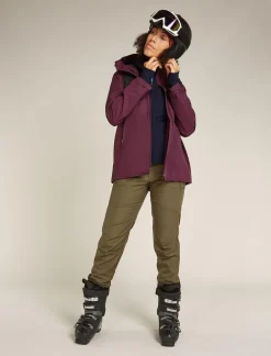 DAMES Icebreaker Vesten|W Merino 360 Realfleece Elemental LS Z Hood