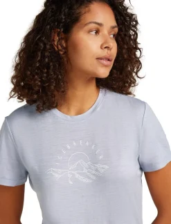 DAMES Icebreaker Shirts Dames|W Merino 150 Tech Lite ss Tee Sunrise Summit
