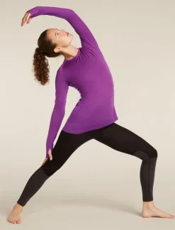 DAMES Icebreaker Shirts Dames|W Merino 125 ZoneKnit LS Crewe