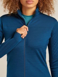 DAMES Icebreaker Vesten|W Merino Blend 300 RealFleece Descender LS Zip