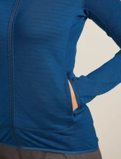 DAMES Icebreaker Vesten|W Merino Blend 300 RealFleece Descender LS Zip
