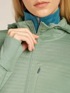 DAMES Icebreaker Vesten|W Merino Blend 300 RealFleece™ Descender LS Zip Ho