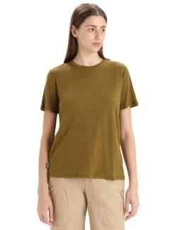 DAMES Icebreaker Shirts Dames|W merino linen SS tee