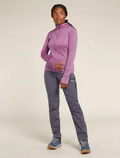 DAMES Icebreaker Vesten|W Merino Realfleece Descender LS Zip Hoodie