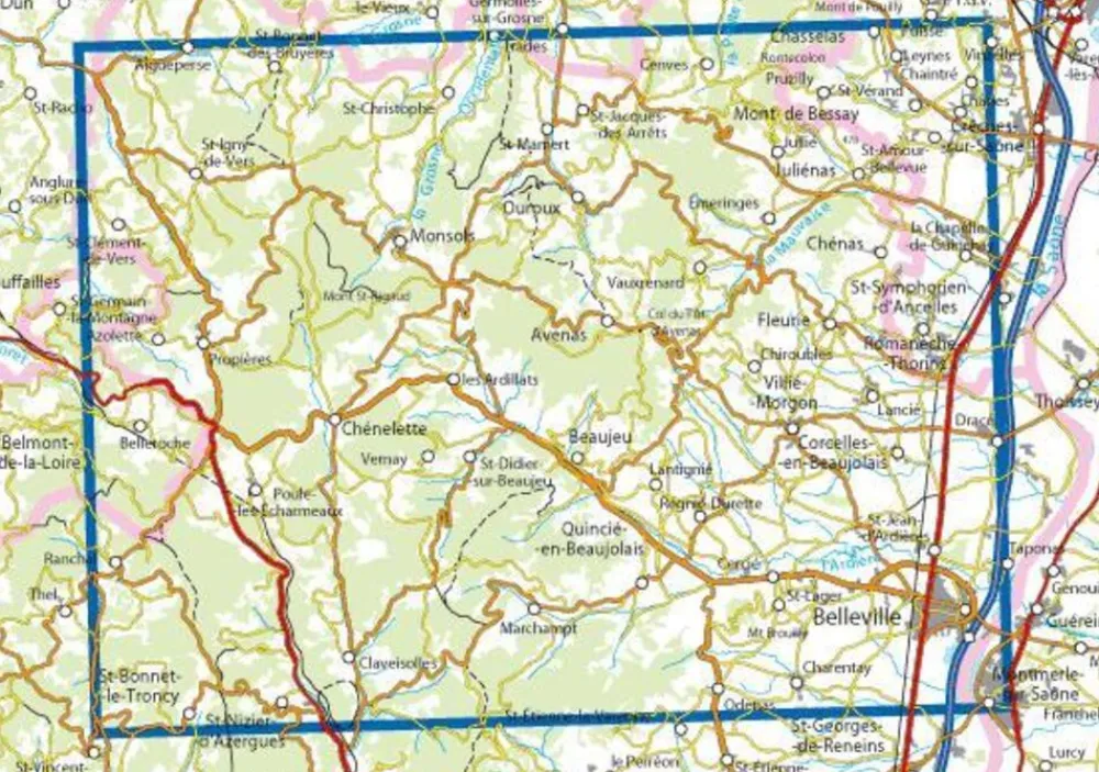 IGN Frankrijk|2929ET Beaujeu, Belleville