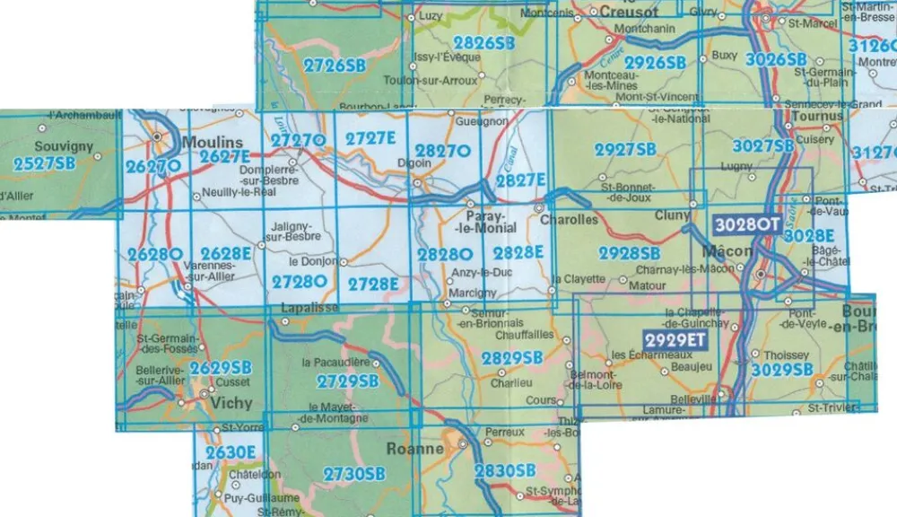 IGN Frankrijk|2929ET Beaujeu, Belleville