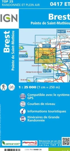 IGN Frankrijk|0417ET Brest Pointe st-Mathieu