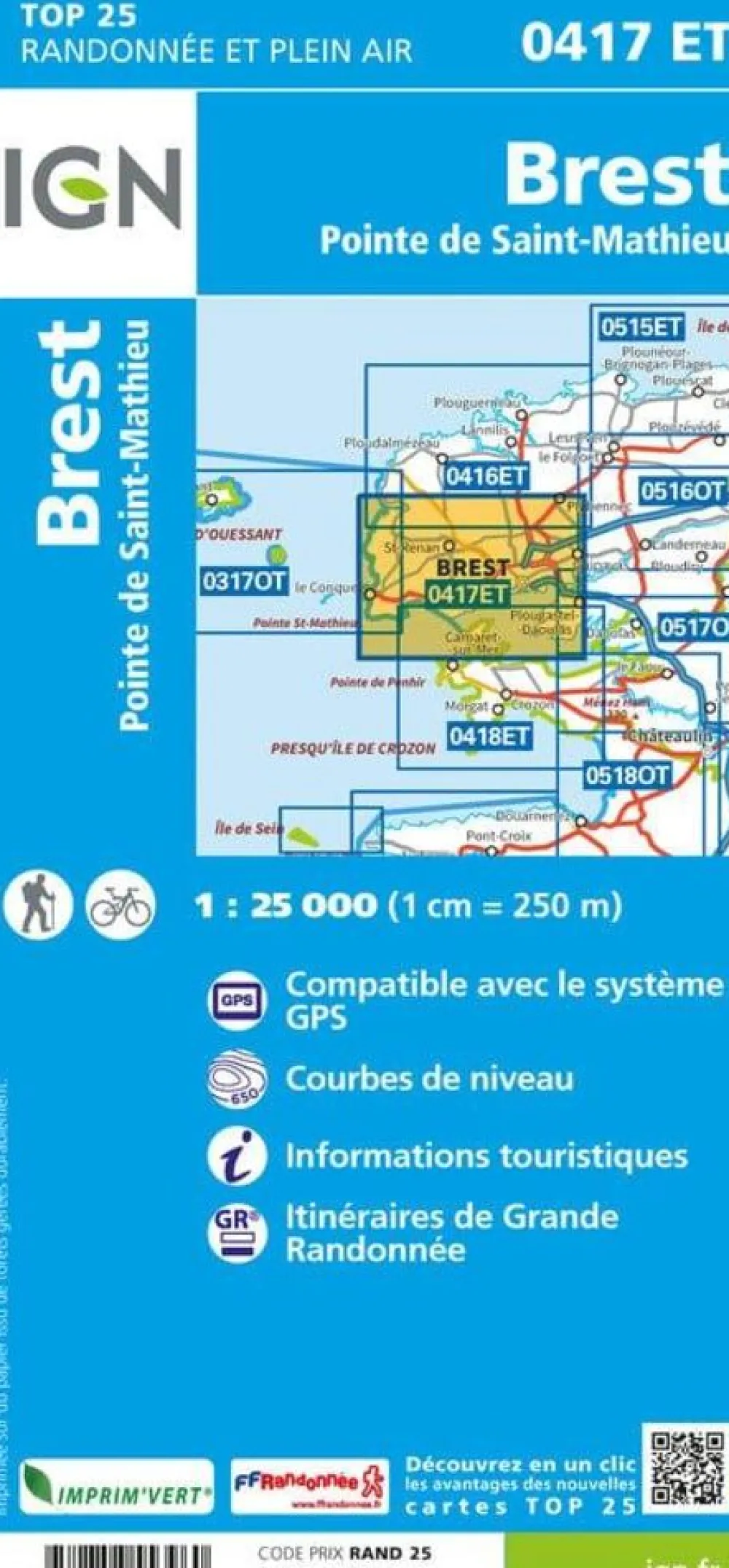 IGN Frankrijk|0417ET Brest Pointe st-Mathieu