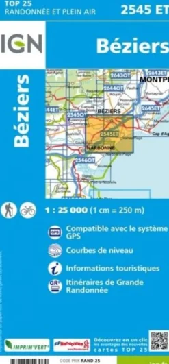 IGN Frankrijk|2545ET Béziers