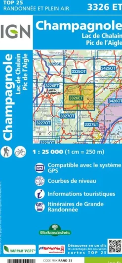 IGN Frankrijk|3326ET Champagnole/Lac de Chalain