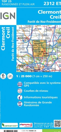 IGN Frankrijk|2312ET Clermont Creil