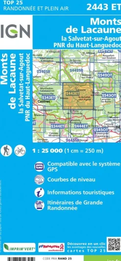 IGN Frankrijk|2443ET Monts de Lacaune