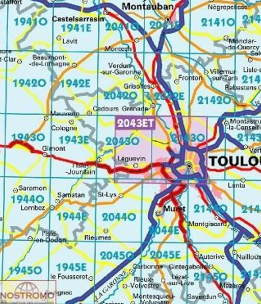 IGN Frankrijk|2043ET Toulouse