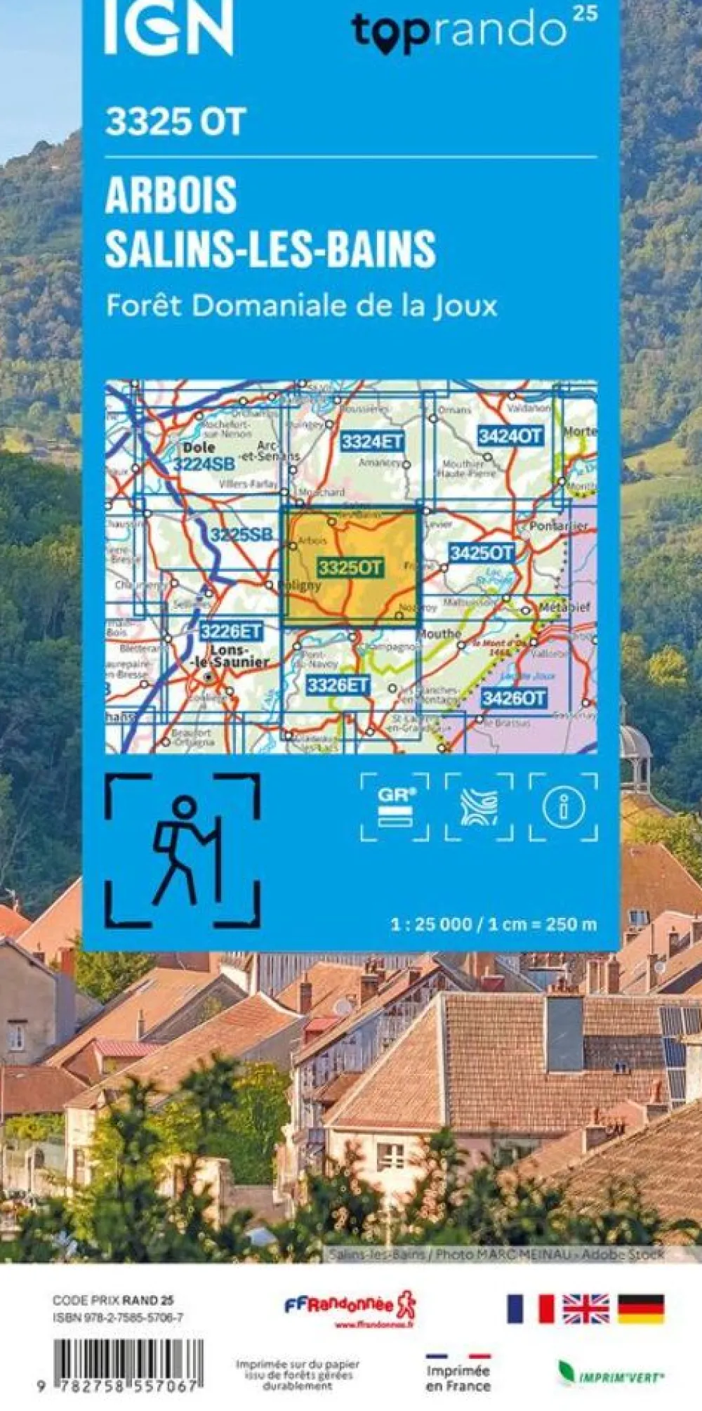 IGN Frankrijk|3325OT Arbois/Salins-les-Bains