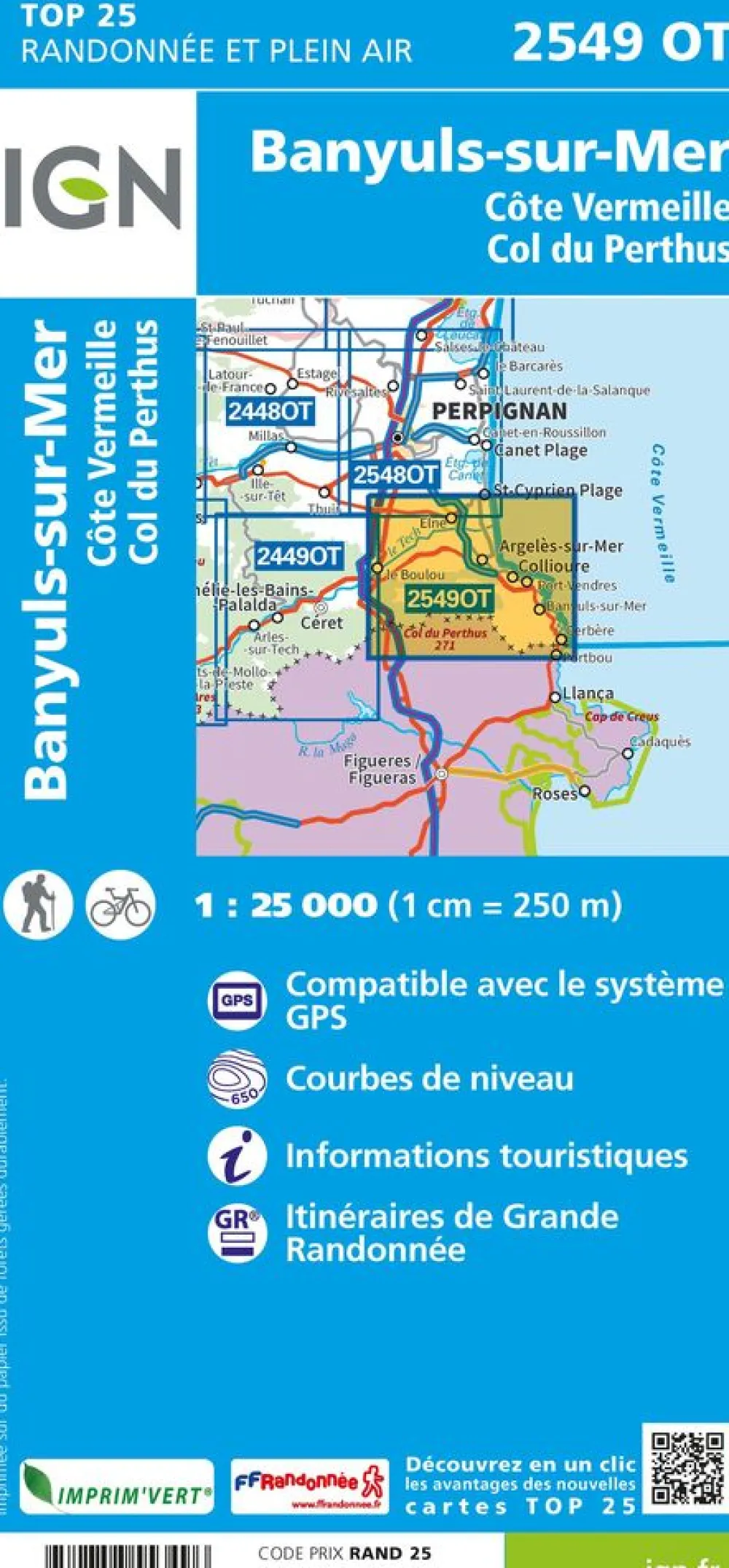 IGN Frankrijk|2549OT Banyuls-sur-Mer