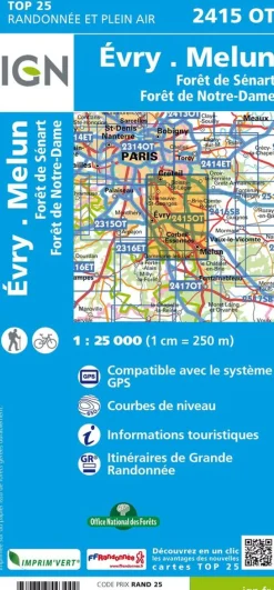 IGN Frankrijk|2415OT Evry Melun Forêt Sénart
